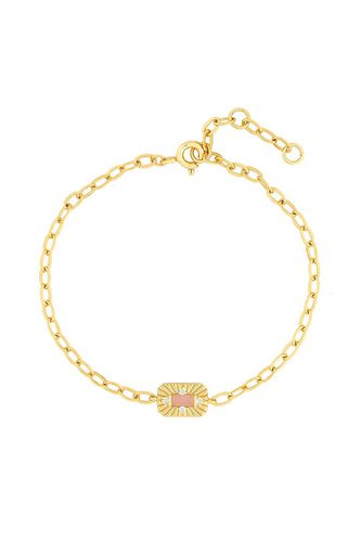 Womens 14K Real Gold Plated Recycled Rose Quartz Bracelet - Gift Pouch - - One Size - Inicio - Modalova