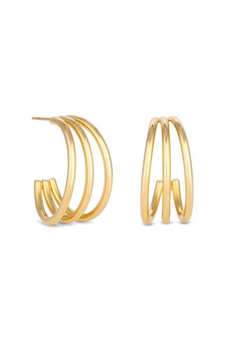 Womens Stainless Steel Polished Medium Hoop Earrings - - One Size - NastyGal UK (+IE) - Modalova