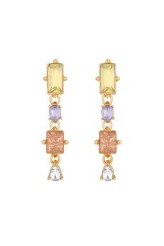 Womens Mood Gold Pastel Patina Effect Stone Drop Earrings - - One Size - NastyGal UK (+IE) - Modalova