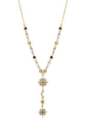 Womens Gold Plated Multi Coloured Fine Celestial Y Necklace - - One Size - Mood - Modalova