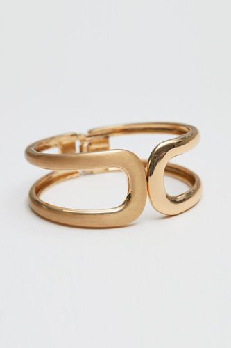 Womens Gold Polished And Satin Open Cuff Bracelet - - One Size - NastyGal UK (+IE) - Modalova