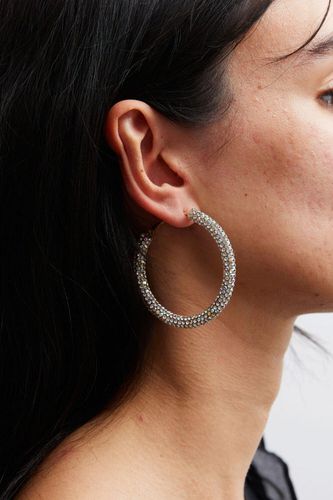 Womens Gold Crystal Aurora Borealis Diamante Tube Hoop Earrings - - One Size - NastyGal UK (+IE) - Modalova