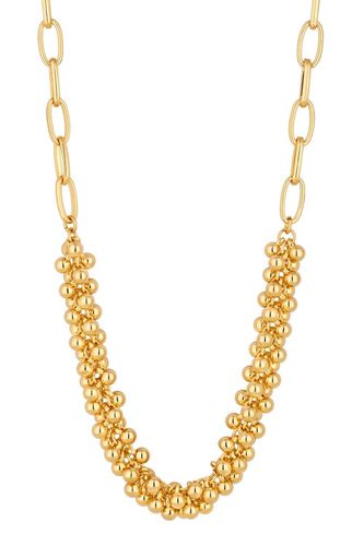 Womens Gold Polished Orb Shaker Chain Necklace - - One Size - NastyGal UK (+IE) - Modalova