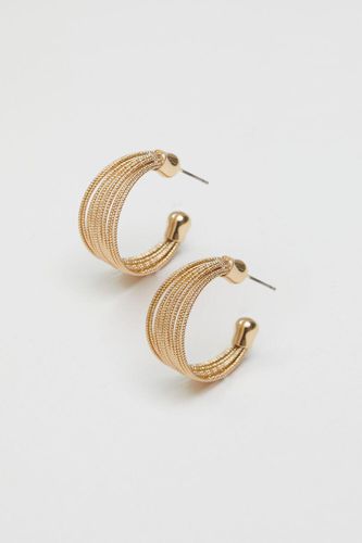 Womens Gold Textured Dome Hoop Earrings - - One Size - NastyGal UK (+IE) - Modalova