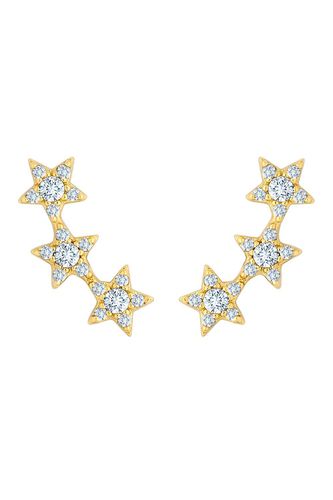 Womens 14K Gold Plated Recycled Cubic Zirconia Star Ear Climber - Gift Pouch - - One Size - NastyGal UK (+IE) - Modalova