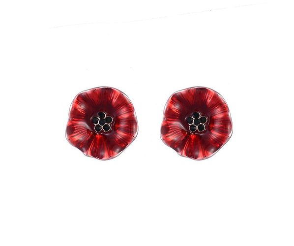 Womens Enamel Poppy Earrings - - One Size - NastyGal UK (+IE) - Modalova