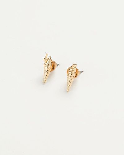 Womens Gold Ice Cream Earrings - - One Size - Fable England - Modalova