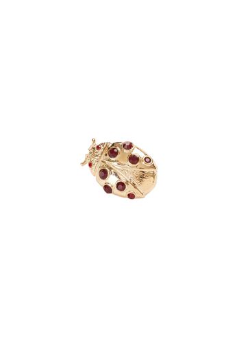 Womens Gold Ladybird Brooch - - One Size - Fable England - Modalova