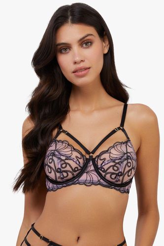 Womens Jessie /Black Whip Embroidery Balconette Bra - 32GG - NastyGal UK (+IE) - Modalova