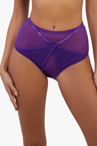 Womens Eddie Electric Purple Crossover High Waist Brief - - 18 - Playful Promises - Modalova