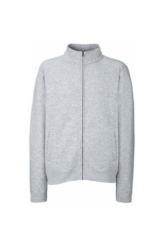 Sweatshirt Jacket - Grey - S - Fruit of the Loom - Modalova