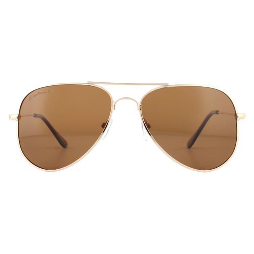 Aviator Matte Gold Brown Polarized Sunglasses - - One Size - montana - Modalova