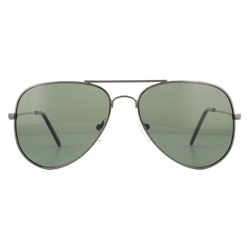 Aviator Gunmetal Black Smoke Polarized Sunglasses - - One Size - montana - Modalova