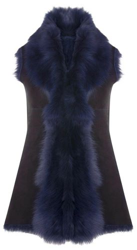 Womens Toscana Sheepskin Long Gilet-Sorocaba - - 8 - Infinity Leather - Modalova