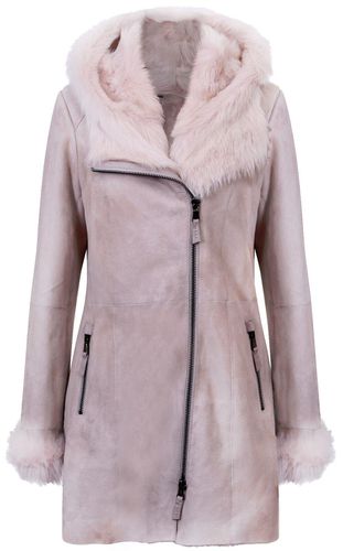 Womens Suede Merino Sheepskin Coat-Samara - - 24 - Infinity Leather - Modalova