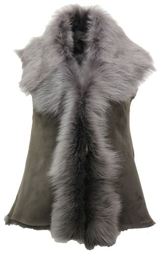 Womens Toscana Sheepskin Short Gilet-Denver - - 20 - Infinity Leather - Modalova