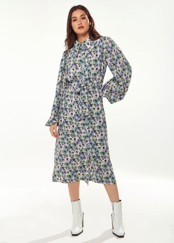 Womens Floral Print Dress With Peter Pan Collar - - 14 - NastyGal UK (+IE) - Modalova