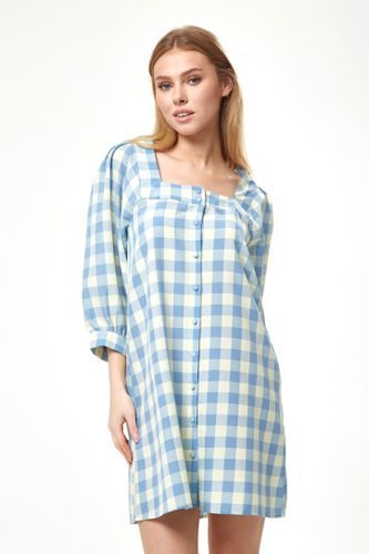 Womens Gingham Puff Sleeve Dress - 14 - NastyGal UK (+IE) - Modalova