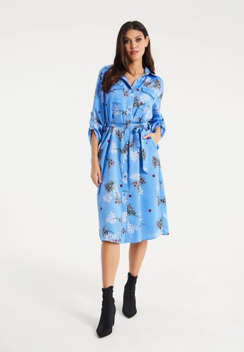Womens Floral Print Shirt Dress In Light - 12 - NastyGal UK (+IE) - Modalova
