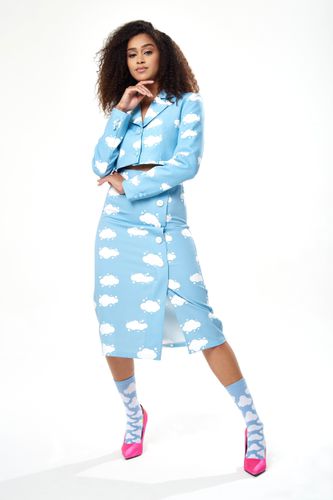 Womens Cloud Print Skirt in - 16 - NastyGal UK (+IE) - Modalova