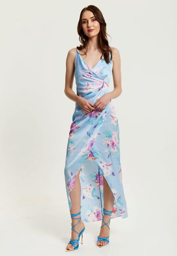Womens Floral Print Maxi Wrap Dress In - 8 - NastyGal UK (+IE) - Modalova