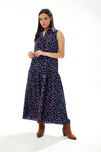Womens Oversized Cherry Print Maxi Dress in Navy - - 14 - NastyGal UK (+IE) - Modalova