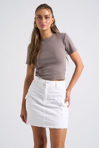 Womens Cargo Mini Skirt - Cream - 8 - NastyGal UK (+IE) - Modalova