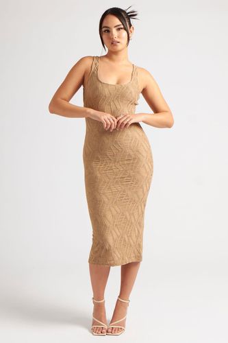 Womens Textured Scoop Back Midi Dress - - 8 - NastyGal UK (+IE) - Modalova