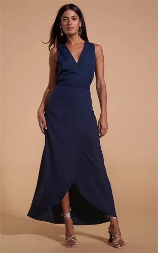 Womens Kyla Wrap Front Midi Dress Casual Sleeveless Tie Waist V-Neck Outfit - - 12 - NastyGal UK (+IE) - Modalova