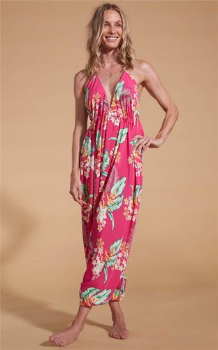 Womens Genie Tropical Print Jumpsuit Stylish Halter Style V-Neck Playsuit - - One Size - NastyGal UK (+IE) - Modalova