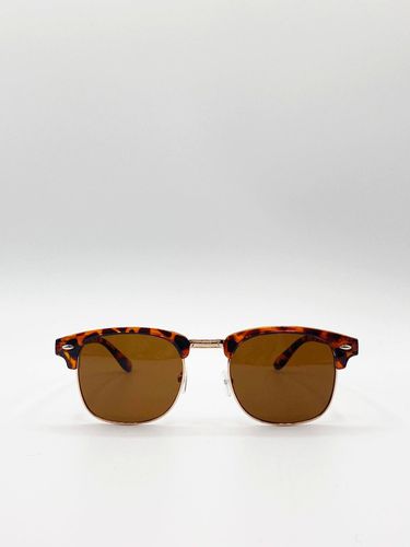 Tortoiseshell Retro Gold Frame Metal Wayfarer Sunglasses - - One Size - NastyGal UK (+IE) - Modalova