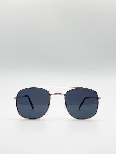 Metal Frame Aviator Style Square Sunglasses - - One Size - SVNX - Modalova