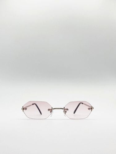 Rimless Hexagon Sunglasses In - One Size - SVNX - Modalova