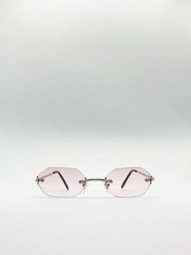 Rimless Hexagon Sunglasses In - One Size - SVNX - Modalova