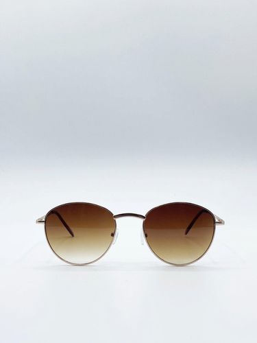 Classic Round Metal Frame Sunglasses - - One Size - SVNX - Modalova
