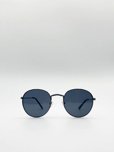 Oversized Round Metal Frame Sunglasses - - One Size - SVNX - Modalova