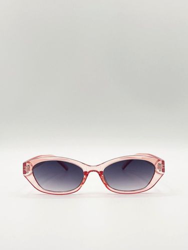 Womens Pale Crystal Retro Slim Cateye Sunglasses - One Size - NastyGal UK (+IE) - Modalova