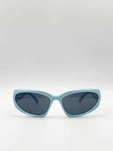 Womens Skyblue Wrap Visor Sunglasses - One Size - SVNX - Modalova