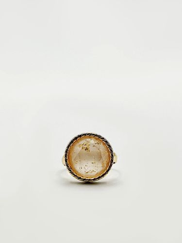 Womens Chunky gold ring with gold flake detail - - One Size - NastyGal UK (+IE) - Modalova