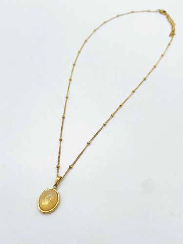 Womens Pendant Necklace with Oval Charm - - One Size - SVNX - Modalova