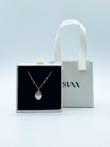 Womens Small Oval Locket Necklace in Gold - - One Size - SVNX - Modalova