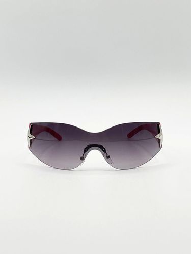 Womens Wrap Around Racer Sunglasses with Star Hinge Detail in - One Size - NastyGal UK (+IE) - Modalova