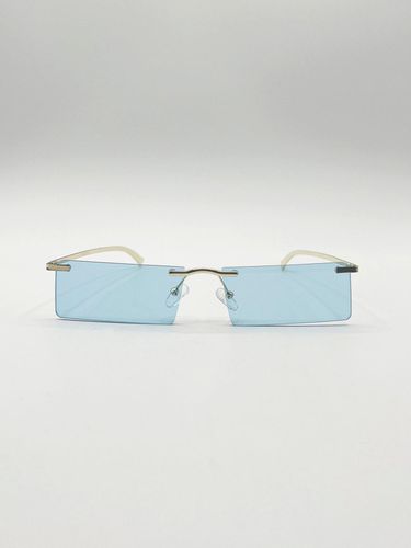 Womens Frameless Rectangle Sunglasses in Pale - One Size - SVNX - Modalova