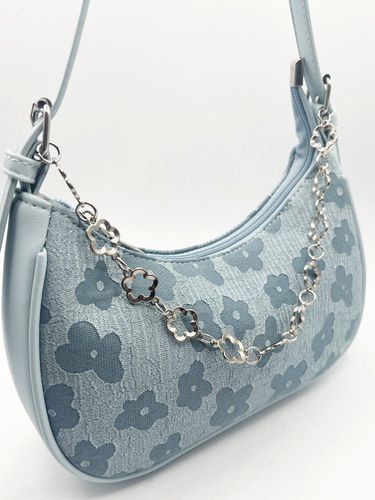 Womens Floral Print Miniture Shoulder Bag With Chain - - One Size - SVNX - Modalova