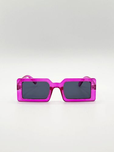 Womens Square Frame Sunglasses in Hot with Black Lens - One Size - SVNX - Modalova