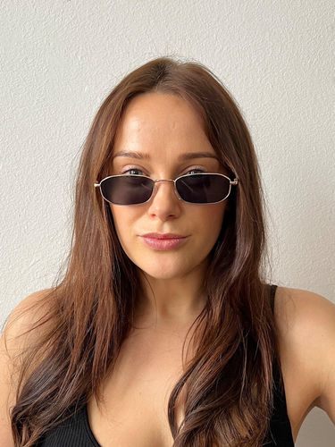 Slim Metal Frame Rectangle Sunglasses - - One Size - NastyGal UK (+IE) - Modalova