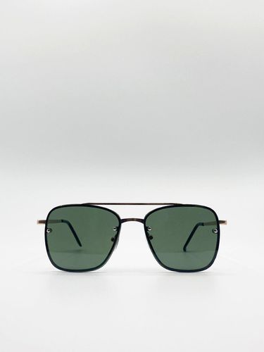 Metal Frame Square Aviator Style Sunglasses - - One Size - NastyGal UK (+IE) - Modalova