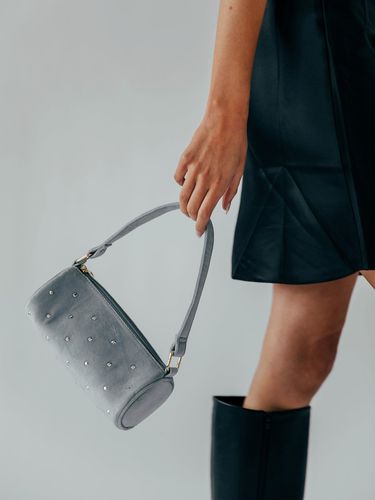 Womens Austyn Velvet Shoulder Bag With Rhinestone Embellishment - - One Size - NastyGal UK (+IE) - Modalova