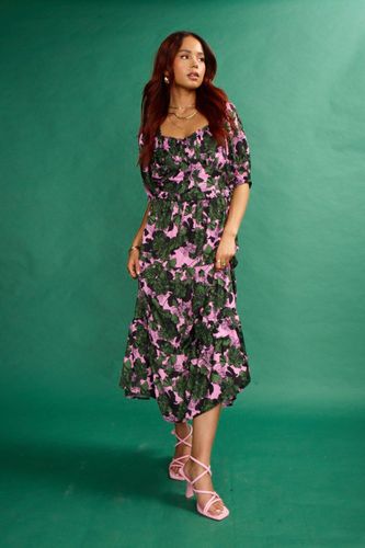 Womens Milkmaid Midi Dress In Geo Print - 6 - NastyGal UK (+IE) - Modalova