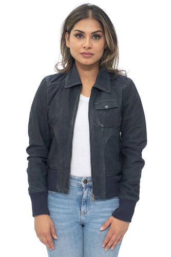 Womens Leather MA-1 Varsity Jacket-Ann Arbor - - 16 - Infinity Leather - Modalova